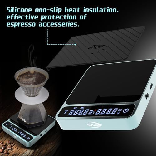 Green aluminum rechargeable espresso scale — photo 5