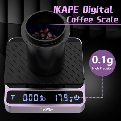 Purple aluminum digital espresso scale — photo 3