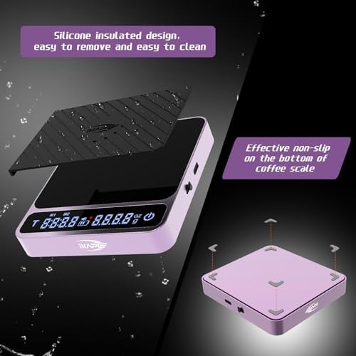 Purple aluminum digital espresso scale — photo 4