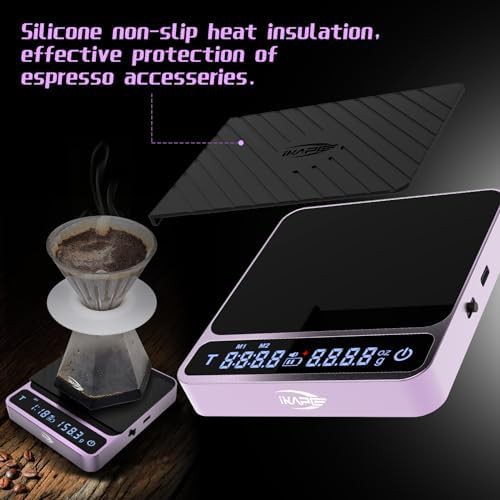 Purple aluminum digital espresso scale — photo 5