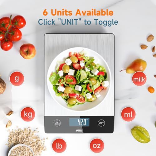 Silver stainless steel rechargeable food scale — photo 5