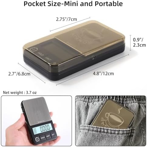 Mini travel pocket scale with built-in timer — photo 3