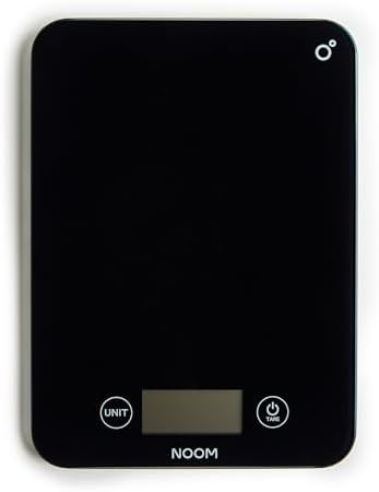 Black digital kitchen scale with LCD display