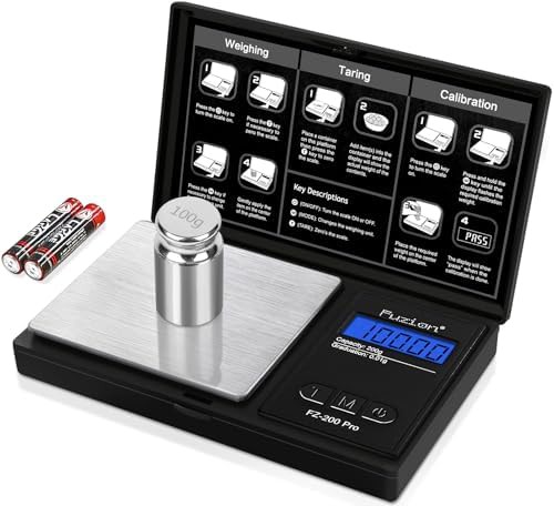 Pocket gram scale with calibration weight 200g