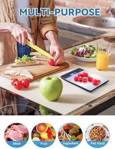 Stainless steel baking scale with LED — photo 4
