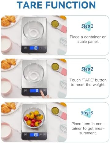 Stainless steel baking scale with LED — photo 5