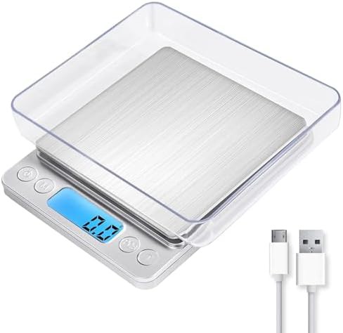 Rechargeable mini pocket scale with trays