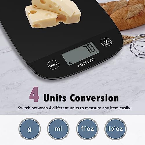 Black digital kitchen scale for grams and ounces — photo 4