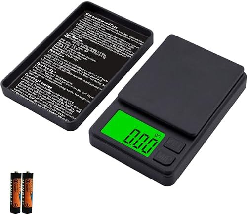 Black mini gram scale with seven units