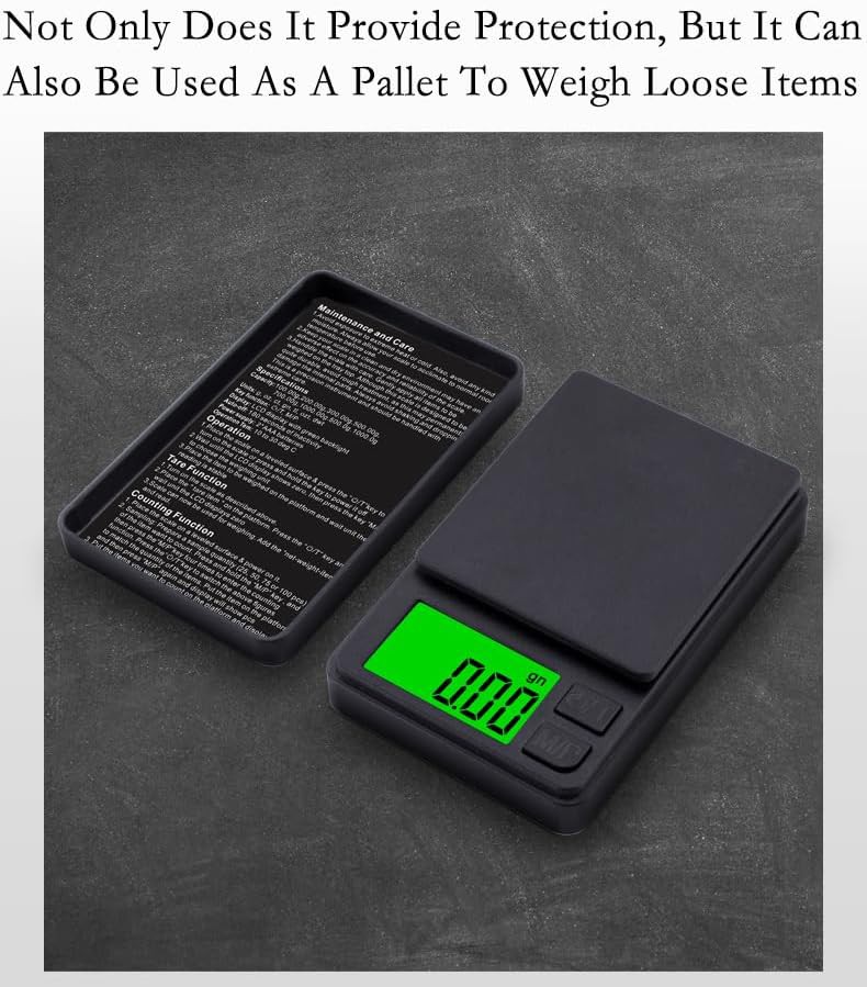 Black mini gram scale with seven units — photo 4