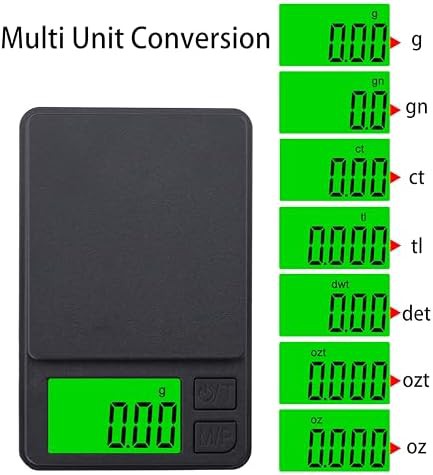Black mini gram scale with seven units — photo 5