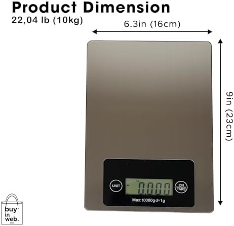 Stainless steel 22 lb digital baking scale — photo 3