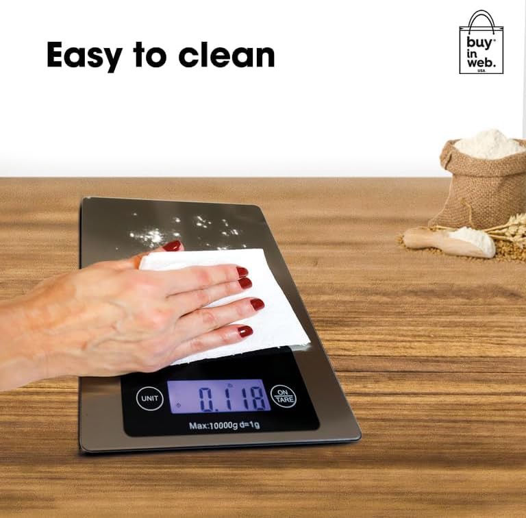 Stainless steel 22 lb digital baking scale — photo 5
