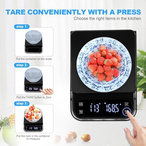 Rechargeable coffee scale with backlit LCD — photo 5