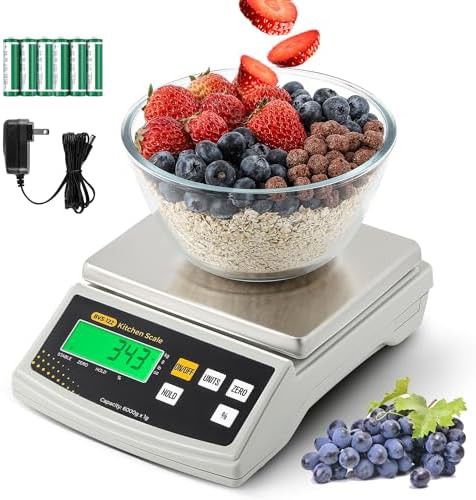 Digital food scale with stainless platter