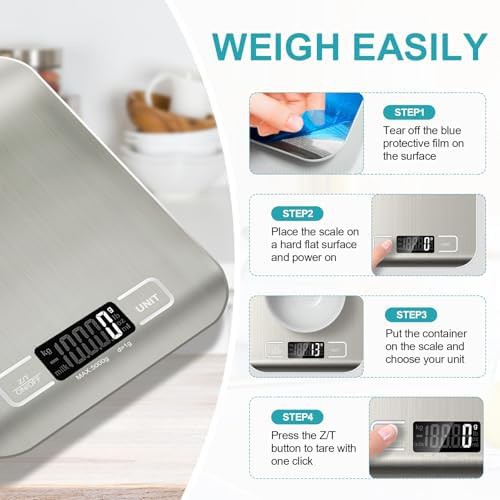 Stainless steel baking food scale 11lb — photo 5