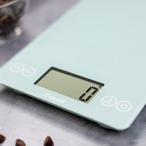 Classic teal tempered glass digital food scale — photo 3