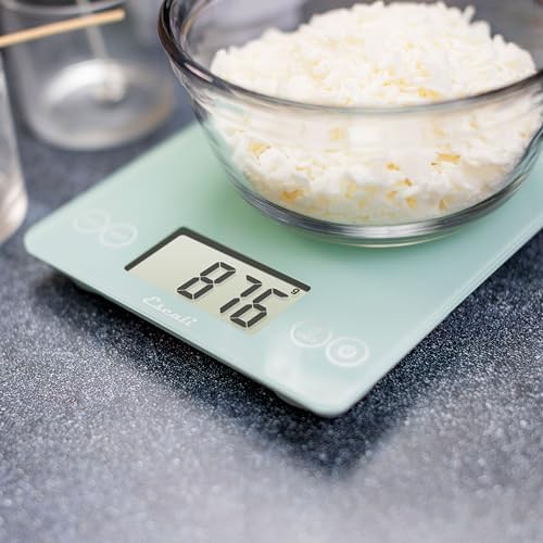 Classic teal tempered glass digital food scale — photo 5