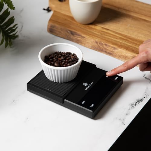 Premium black espresso scale with timer — photo 5