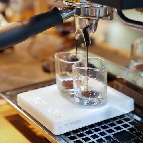 White Electronic Espresso Scale with Timer — photo 3