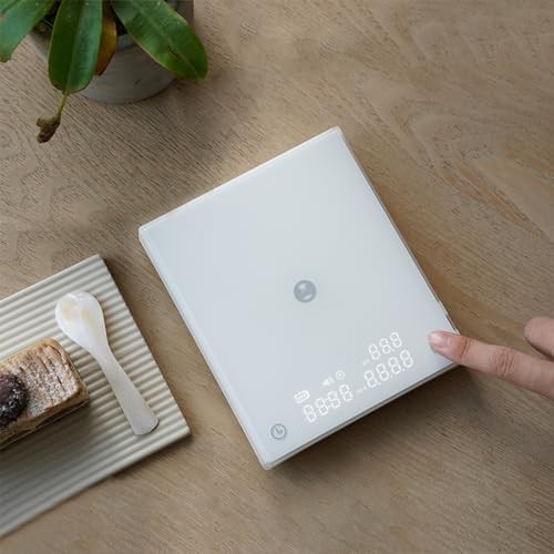 White Electronic Espresso Scale with Timer — photo 4