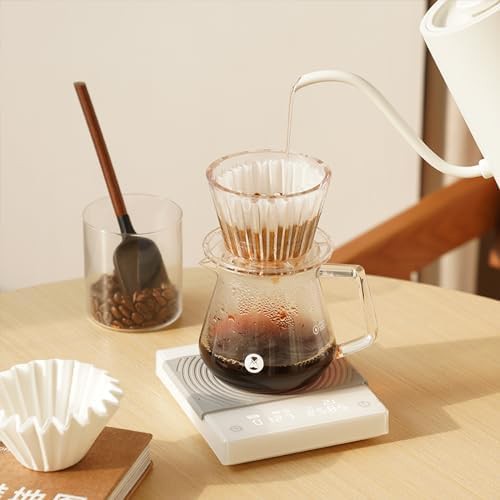 White Electronic Espresso Scale with Timer — photo 5