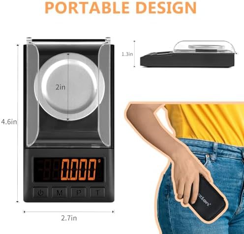 Digital milligram scale with nine piece kit — photo 3