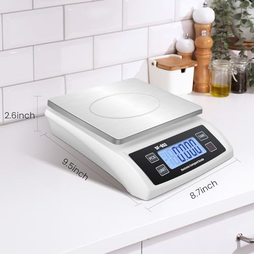 Commercial stainless white digital food scale — photo 3