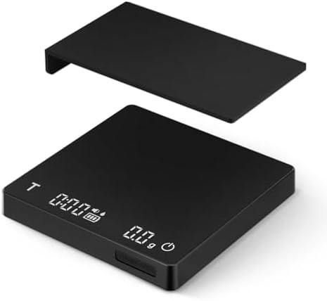Rechargeable espresso scale with gravity sensing