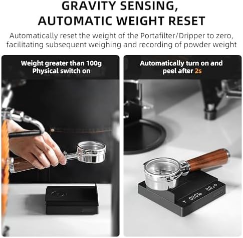 Rechargeable espresso scale with gravity sensing — photo 3