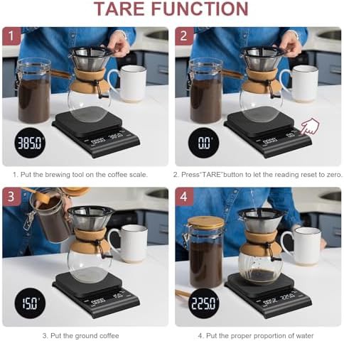 Touch button espresso scale with timer — photo 3