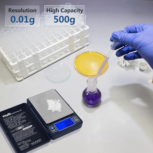 Blue pocket gram scale with bubble level — photo 5