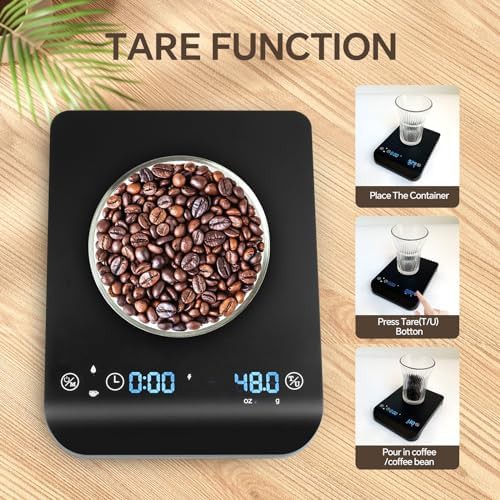 Mini rechargeable espresso scale with timer — photo 4