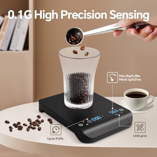 Mini rechargeable espresso scale with timer — photo 5