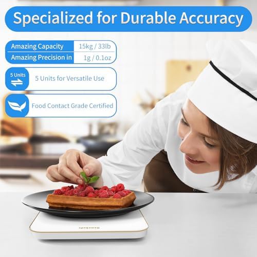 White high precision digital kitchen scale — photo 3