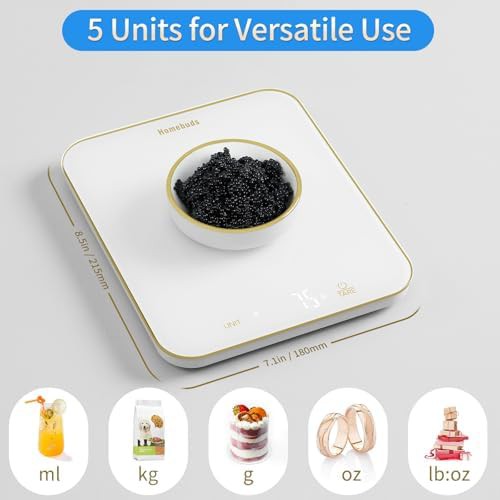 White high precision digital kitchen scale — photo 5