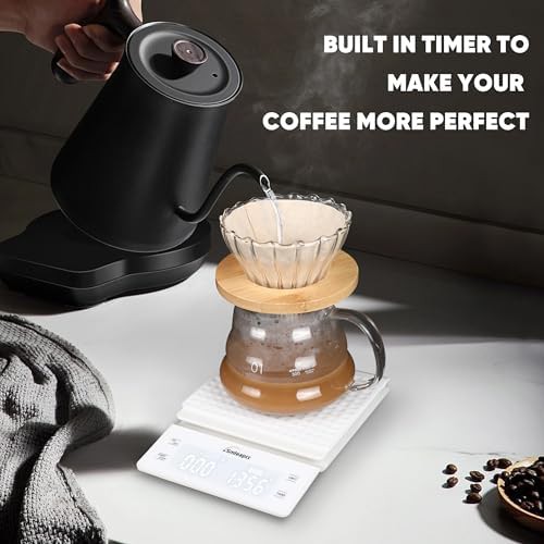 White digital kitchen and coffee scale — photo 4