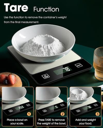 Black digital kitchen scale with graduation — photo 5
