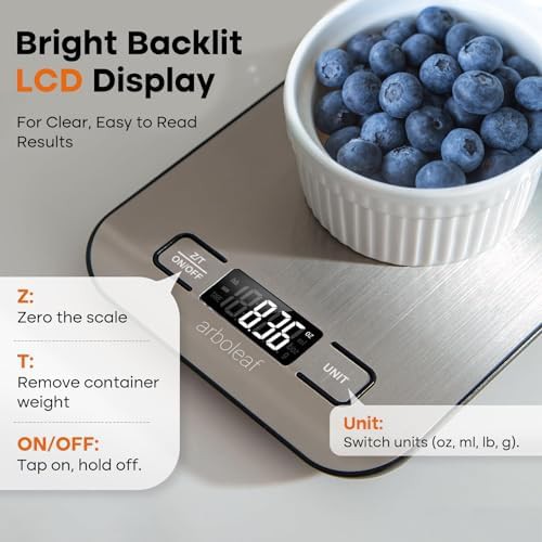 Stainless steel kitchen scale with 22lb capacity — photo 3