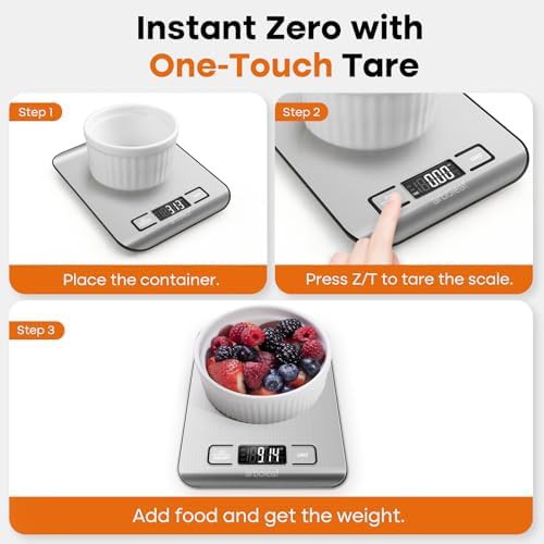 Stainless steel kitchen scale with 22lb capacity — photo 4