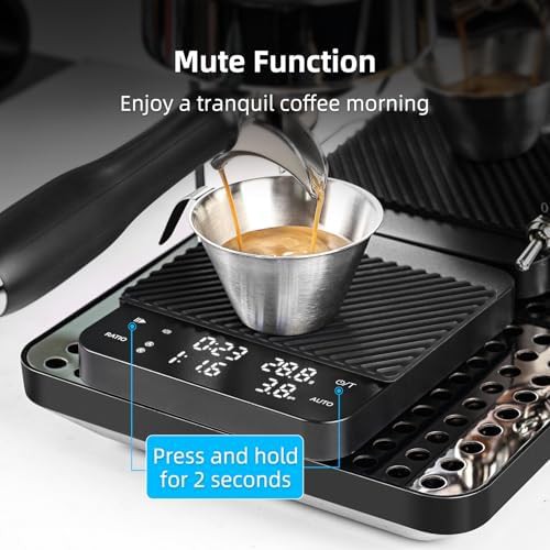 Coffee scale with four button timer interface — photo 4