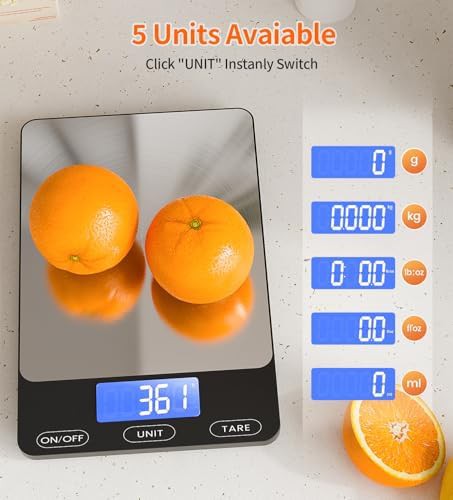 High capacity rechargeable digital kitchen scale — photo 4