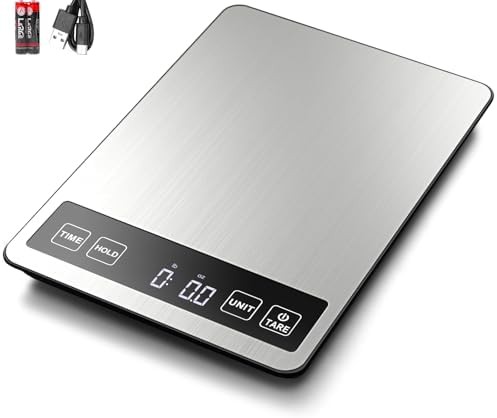 Food kitchen scale with timer and seven units