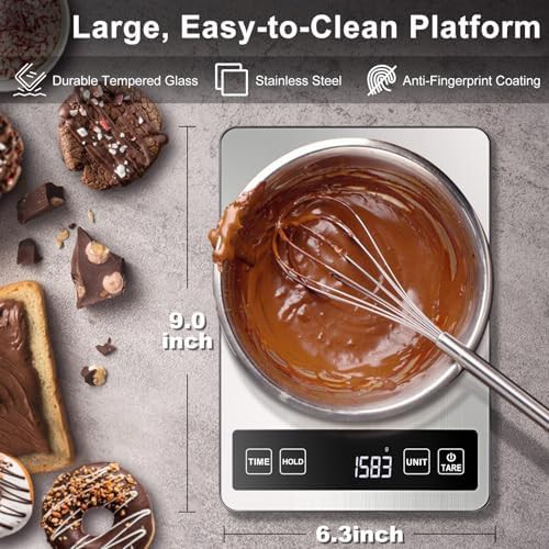 Food kitchen scale with timer and seven units — photo 3