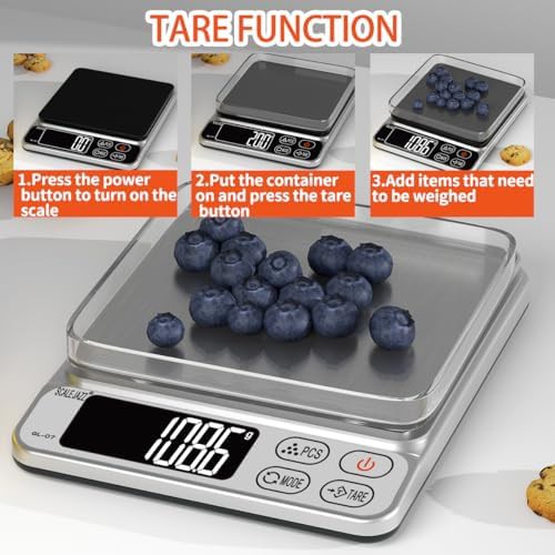 Compact LCD display cooking scale 6.6lb — photo 5