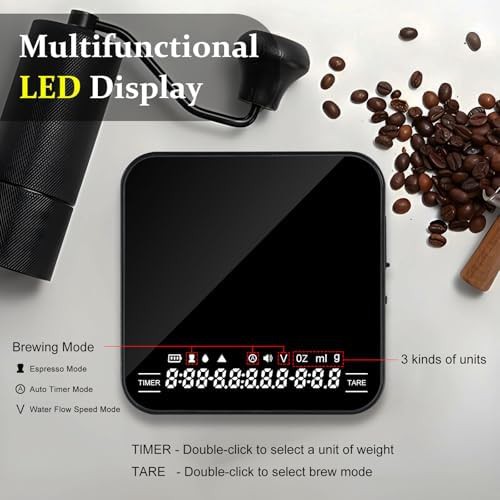 Multi mode digital coffee scale with flow speed — photo 3