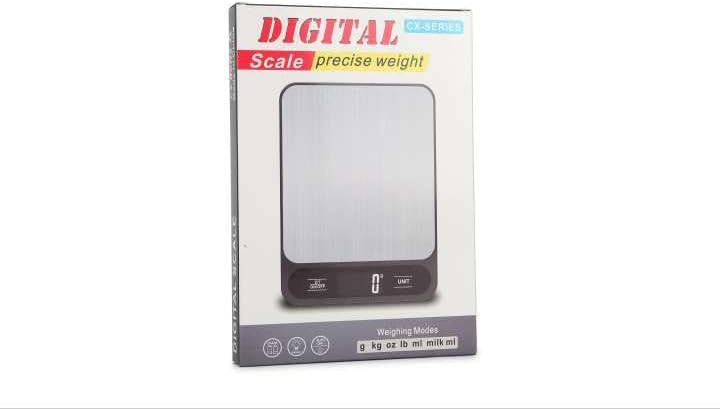 Silver and black digital kitchen scale — photo 4
