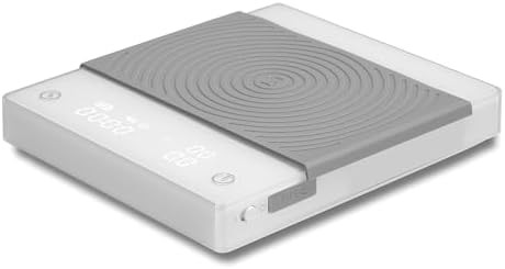 White Mirror Espresso Scale with Flow Rate