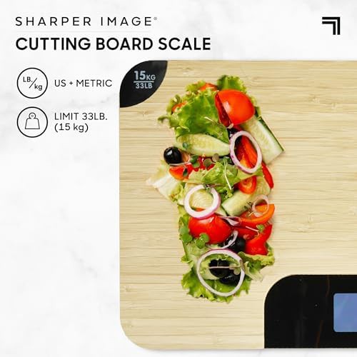 Bamboo cutting board with integrated scale — photo 4