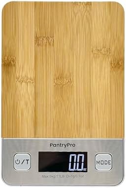 Natural bamboo platform digital kitchen scale